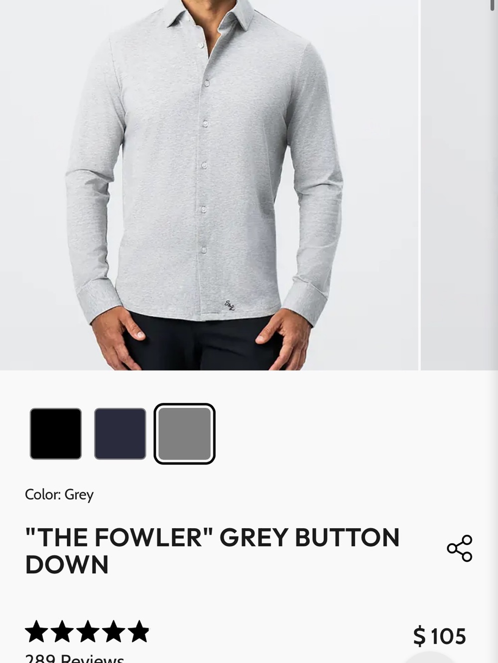 Grey Long-Sleeve Casual Button-Down Shirt